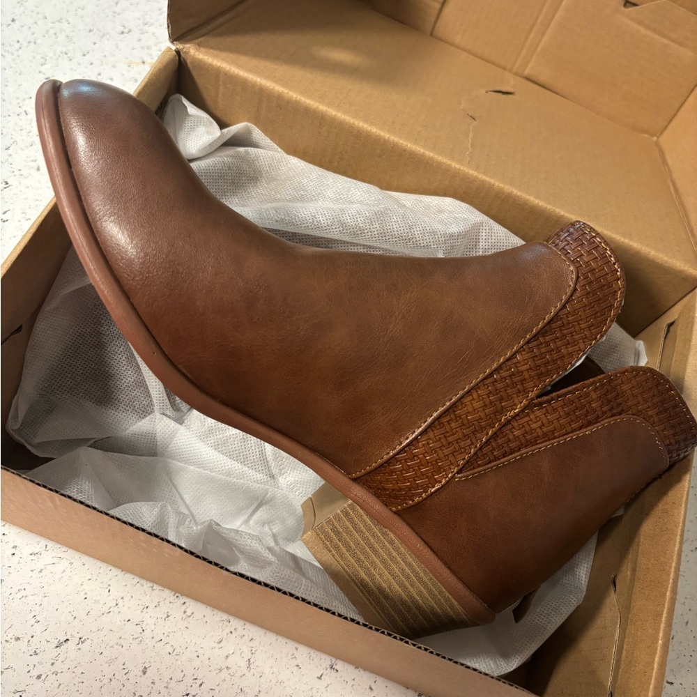 Brown Leather Ankle Boots